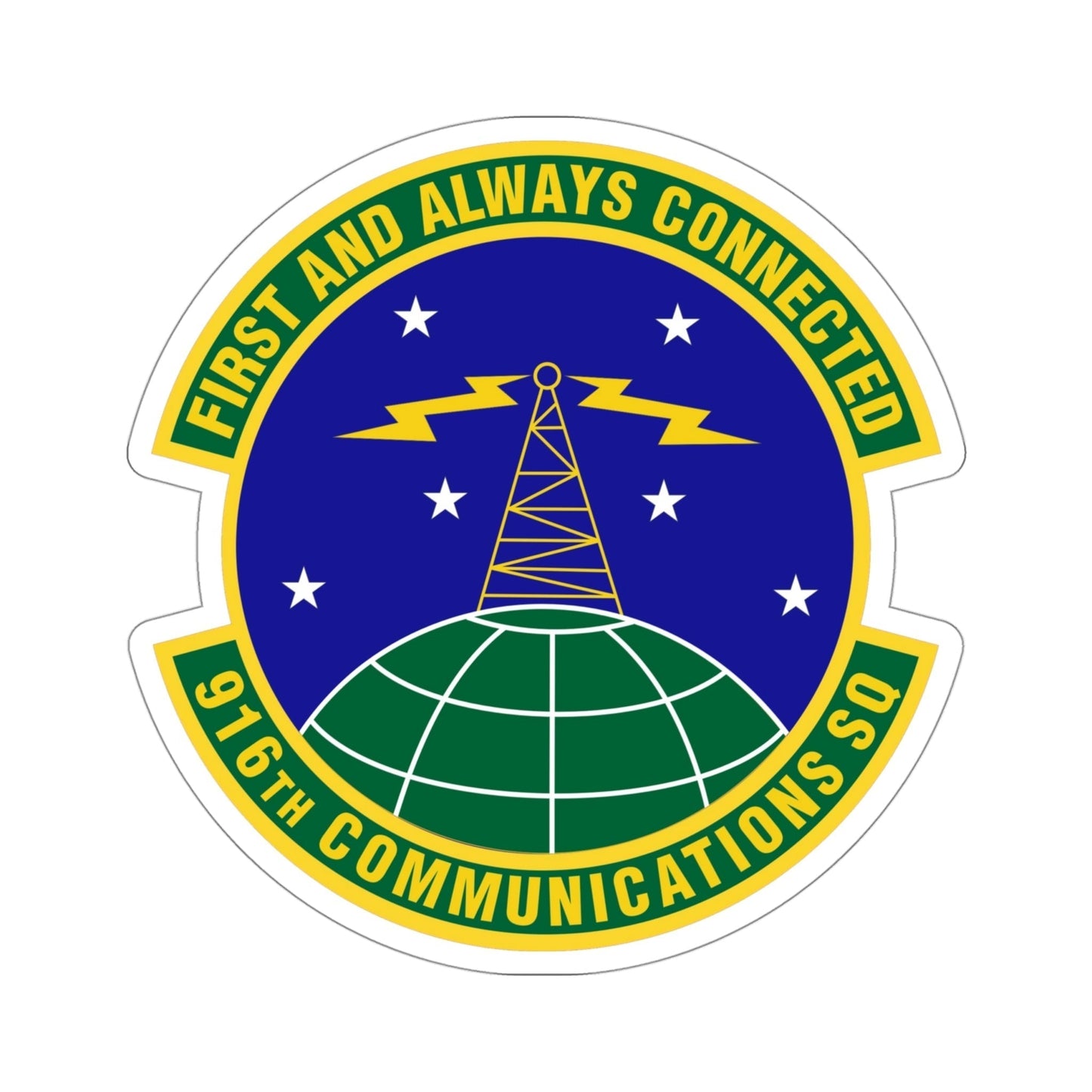916th Communications Squadron (U.S. Air Force) STICKER Vinyl Die-Cut Decal-4 Inch-The Sticker Space