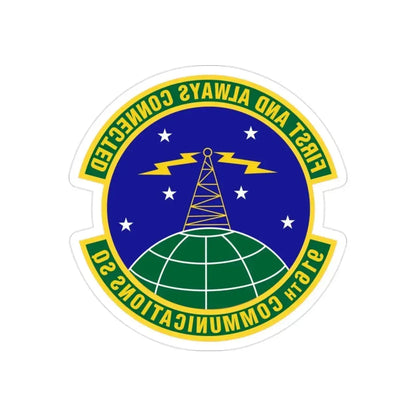 916th Communications Squadron (U.S. Air Force) REVERSE PRINT Transparent Die-Cut STICKER - The Sticker Space