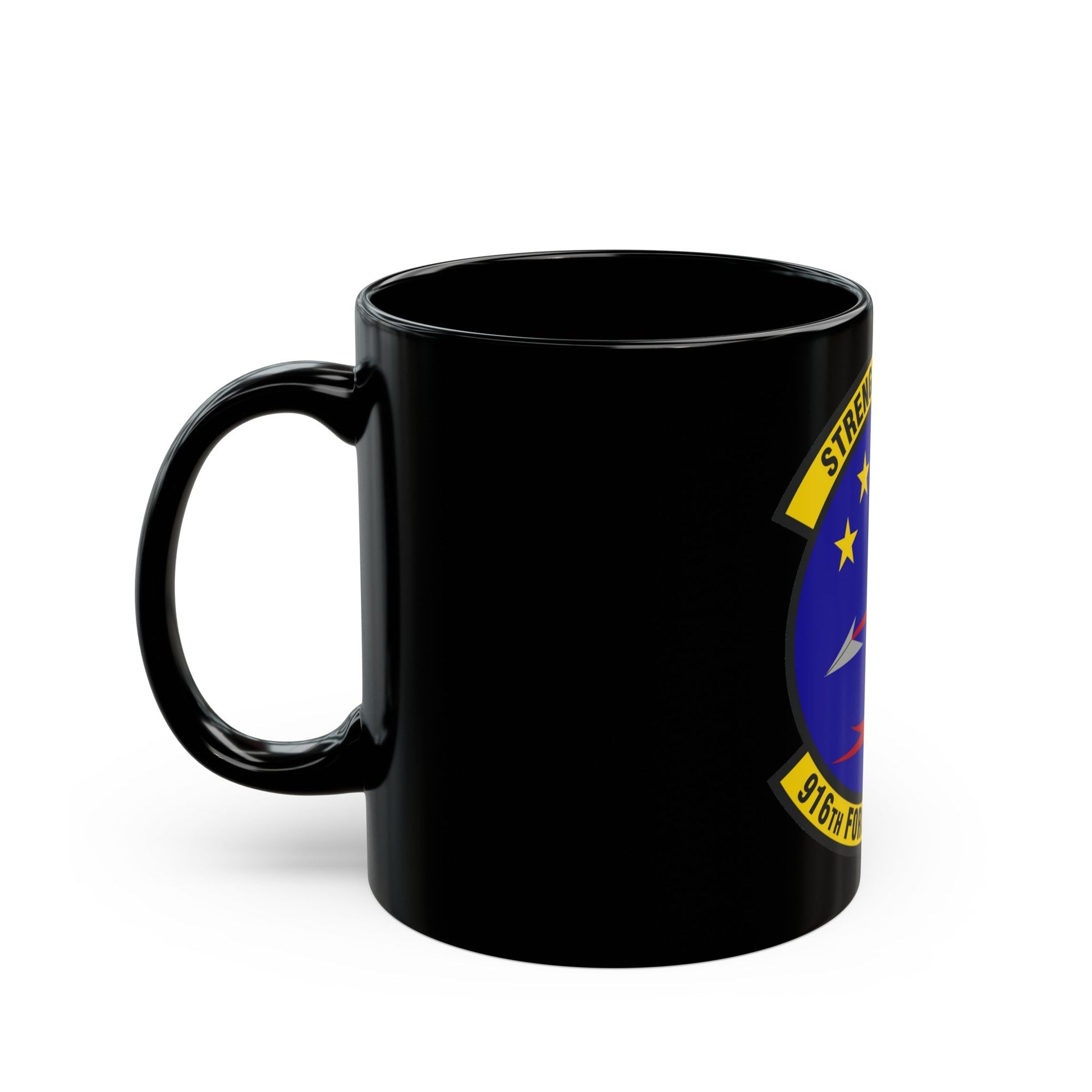916th Force Support Squadron (U.S. Air Force) Black Coffee Mug-The Sticker Space
