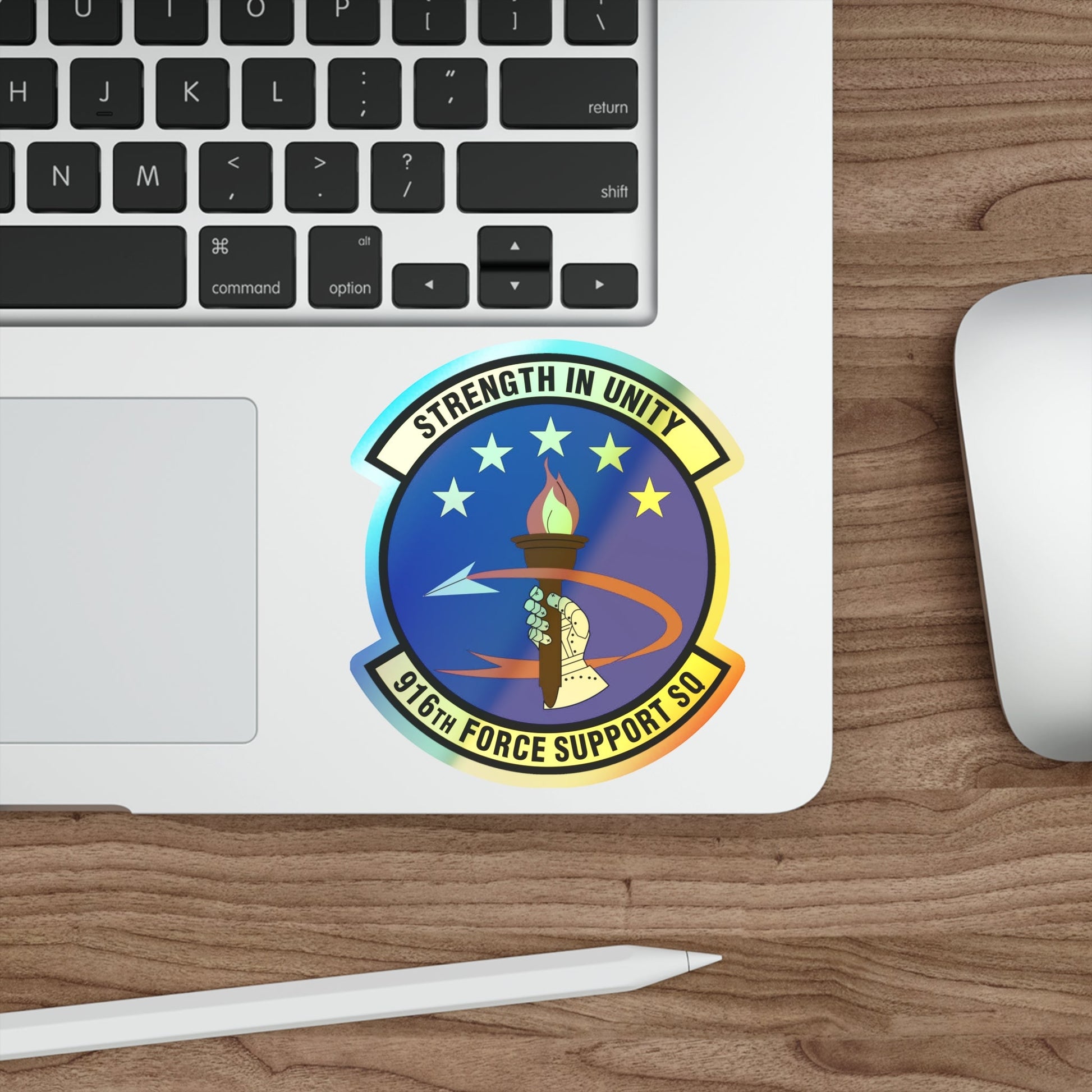 916th Force Support Squadron (U.S. Air Force) Holographic STICKER Die-Cut Vinyl Decal-The Sticker Space