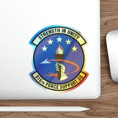 916th Force Support Squadron (U.S. Air Force) Holographic STICKER Die-Cut Vinyl Decal-The Sticker Space