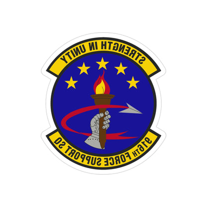 916th Force Support Squadron (U.S. Air Force) REVERSE PRINT Transparent STICKER-3" × 3"-The Sticker Space