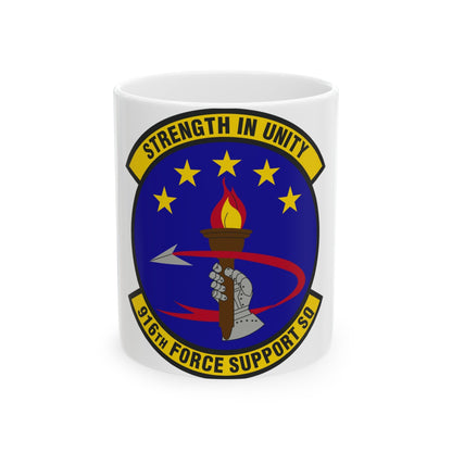 916th Force Support Squadron (U.S. Air Force) White Coffee Mug-11oz-The Sticker Space