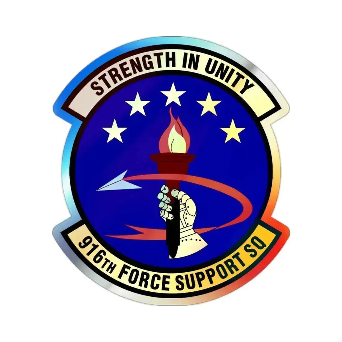 916th Force Support Squadron (U.S. Air Force) Holographic STICKER Die-Cut Vinyl Decal 2 Inch Holographic - The Sticker Space