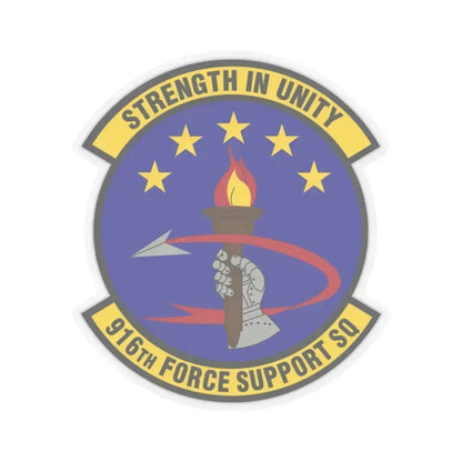 916th Force Support Squadron (U.S. Air Force) STICKER Vinyl Kiss-Cut Decal 2 Inch Transparent - The Sticker Space
