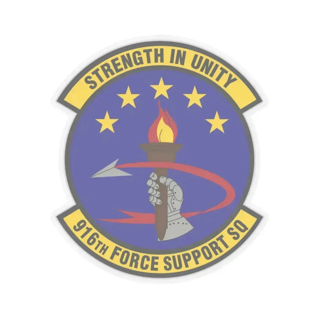 916th Force Support Squadron (U.S. Air Force) STICKER Vinyl Kiss-Cut Decal 3 Inch Transparent - The Sticker Space