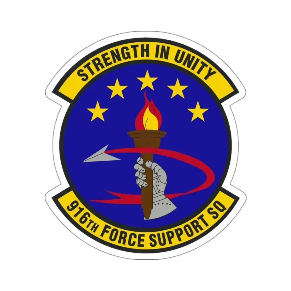 916th Force Support Squadron (U.S. Air Force) STICKER Vinyl Kiss-Cut Decal 3 Inch White - The Sticker Space