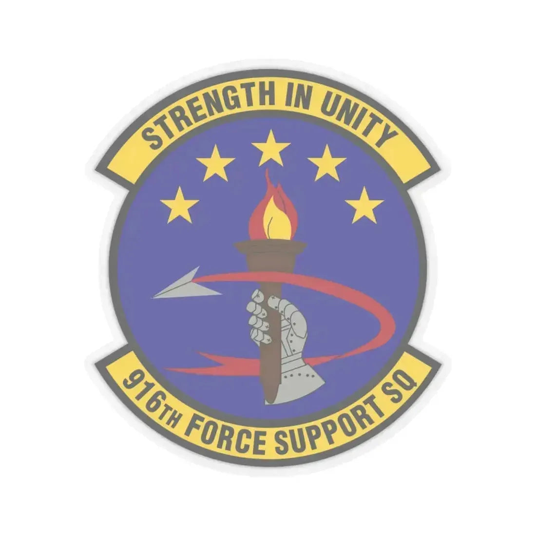 916th Force Support Squadron (U.S. Air Force) STICKER Vinyl Kiss-Cut Decal 4 Inch Transparent - The Sticker Space