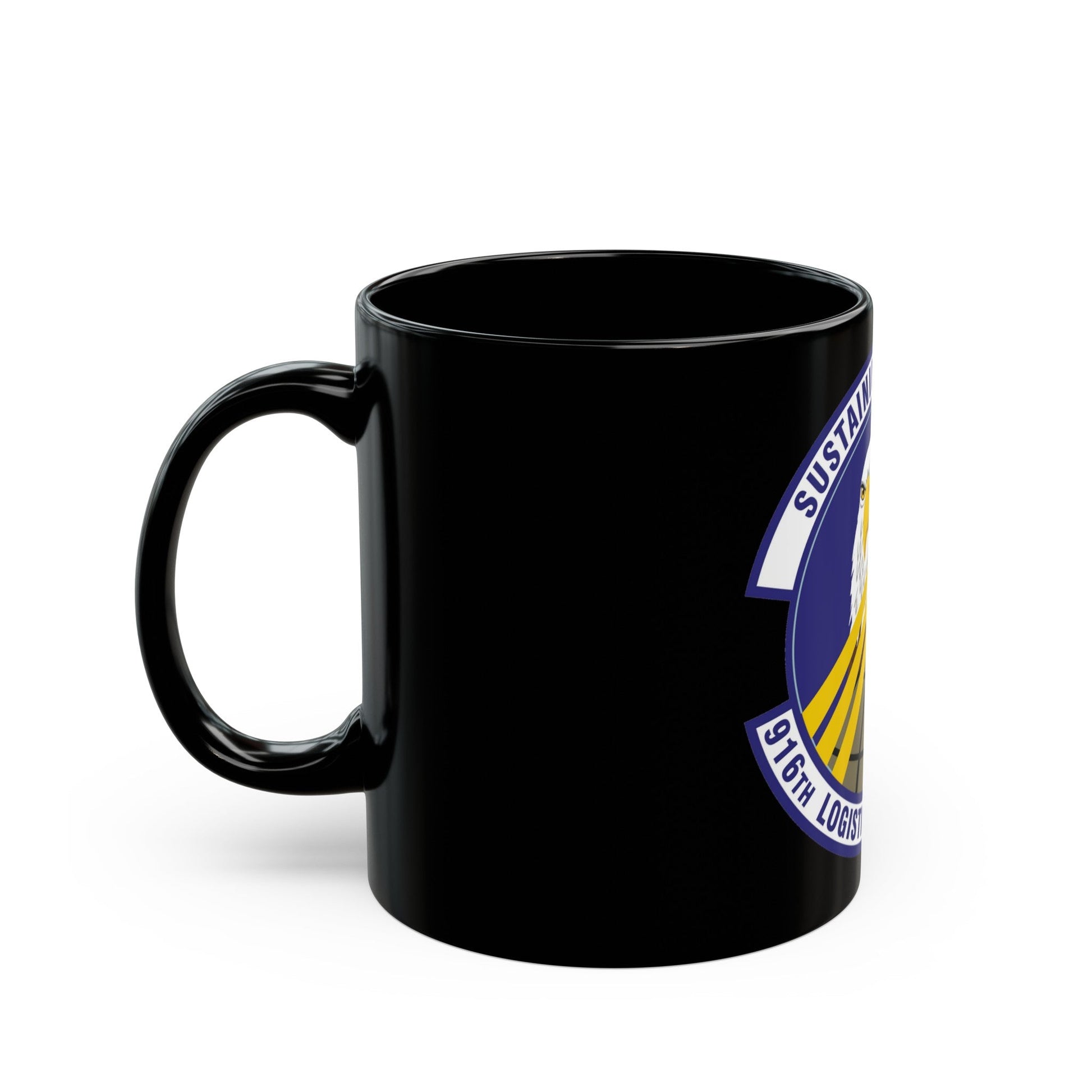 916th Logistics Readiness Squadron (U.S. Air Force) Black Coffee Mug-The Sticker Space
