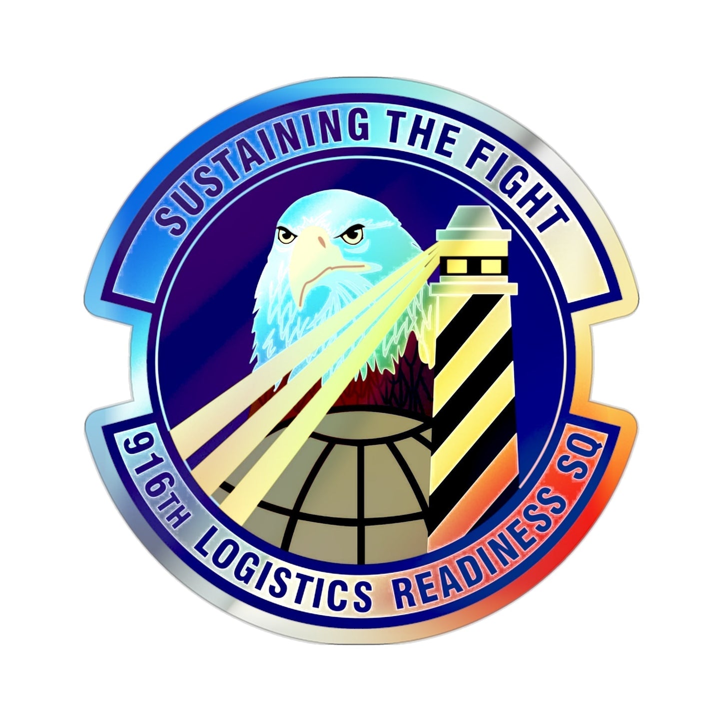 916th Logistics Readiness Squadron (U.S. Air Force) Holographic STICKER Die-Cut Vinyl Decal-2 Inch-The Sticker Space