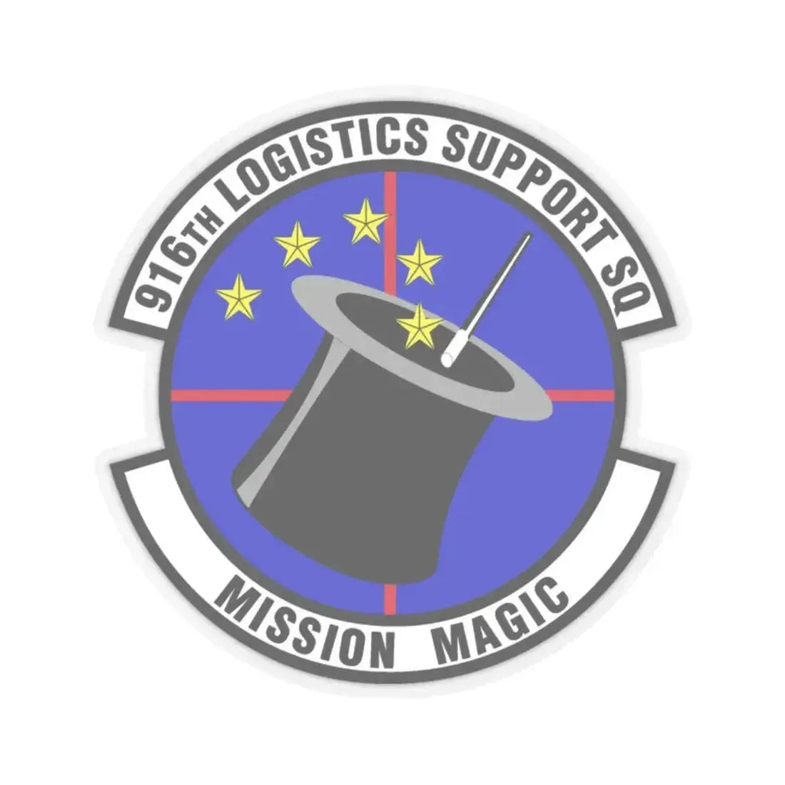 916th Logistics Support Squadron (U.S. Air Force) STICKER Vinyl Kiss-Cut Decal 2 Inch Transparent - The Sticker Space