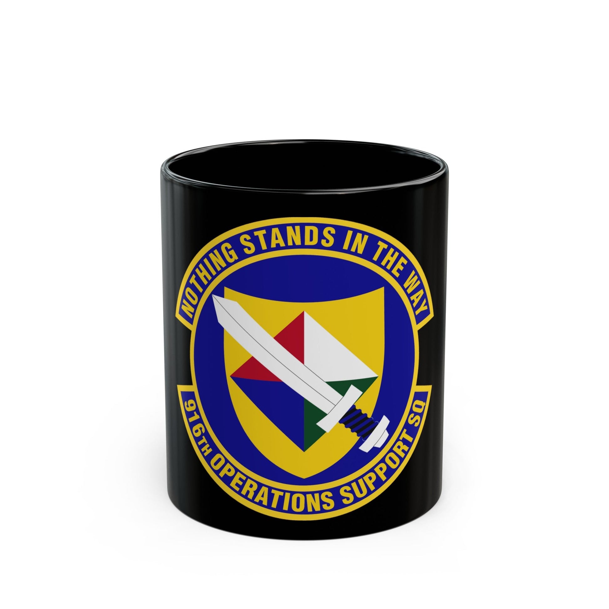 916th Operations Support Squadron (U.S. Air Force) Black Coffee Mug-11oz-The Sticker Space