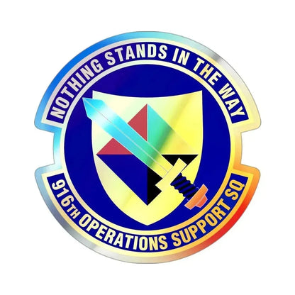 916th Operations Support Squadron (U.S. Air Force) Holographic STICKER Die-Cut Vinyl Decal 3 Inch Holographic - The Sticker Space