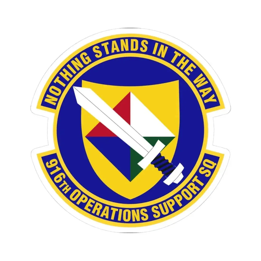 916th Operations Support Squadron (U.S. Air Force) STICKER Vinyl Kiss-Cut Decal 3 Inch White - The Sticker Space