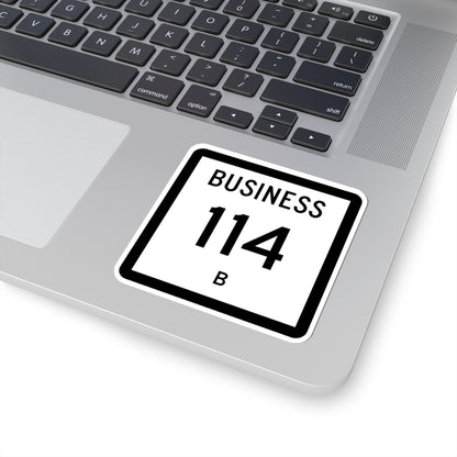Texas Business 114-B (Texas) (Road Sign) STICKER Vinyl Kiss-Cut Decal