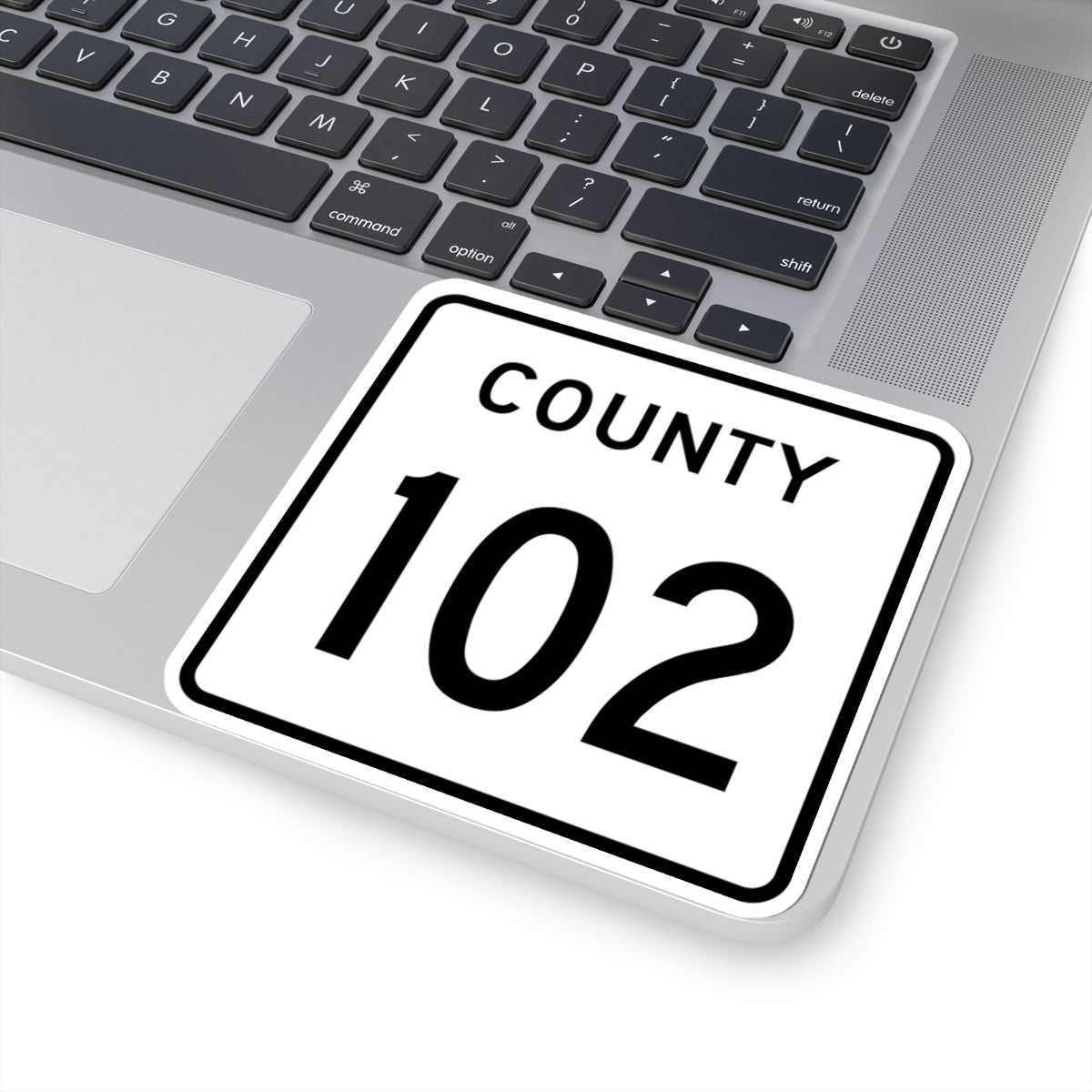 County 102 square (Minnesota) (Road Sign) STICKER Vinyl Kiss-Cut Decal