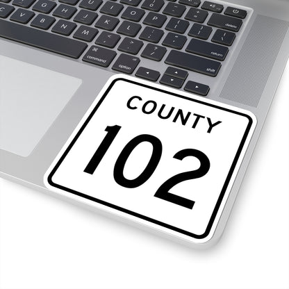 County 102 square (Minnesota) (Road Sign) STICKER Vinyl Kiss-Cut Decal