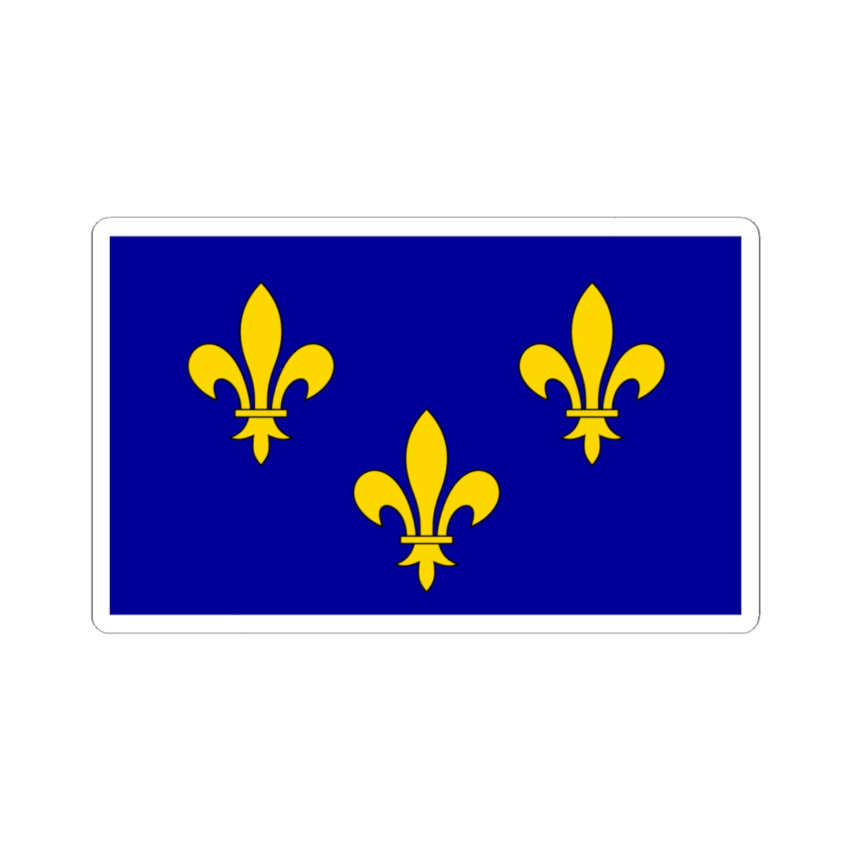 Cultural flag of Ile-de-France (France) STICKER Vinyl Kiss-Cut Decal