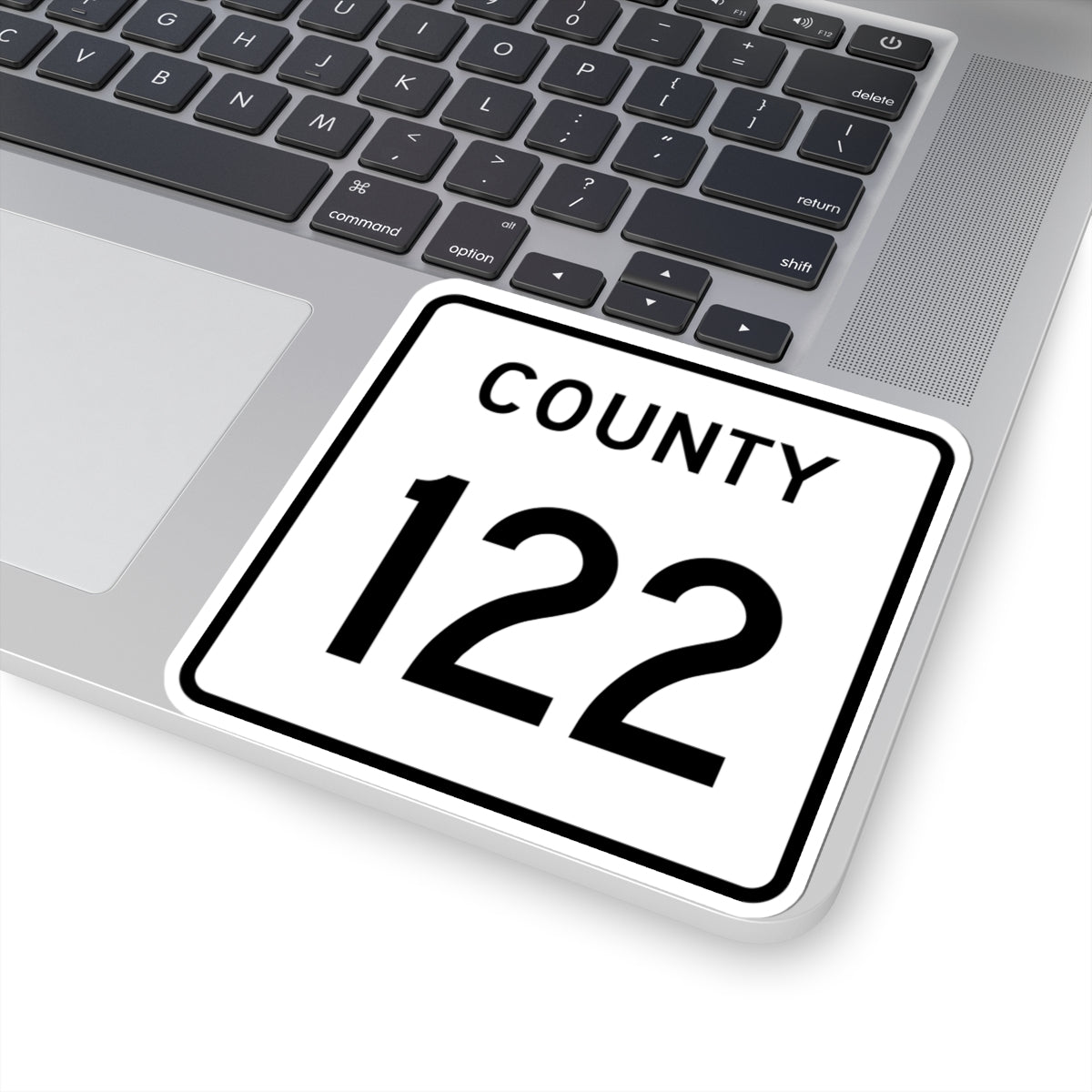 County 122 square (Minnesota) (Road Sign) STICKER Vinyl Kiss-Cut Decal