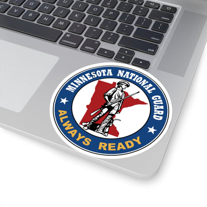 Seal of the Minnesota National Guard - STICKER Vinyl Kiss-Cut Decal