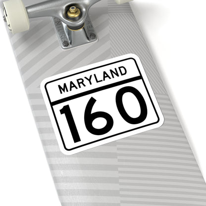 MD Route 160 (Maryland) (Road Sign) STICKER Vinyl Kiss-Cut Decal