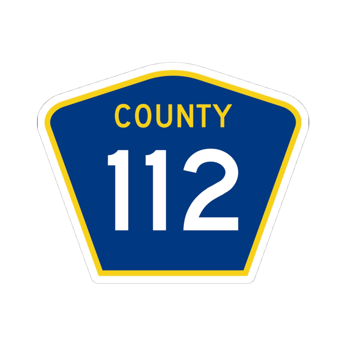 County 112 MN (Minnesota) (Road Sign) STICKER Vinyl Kiss-Cut Decal