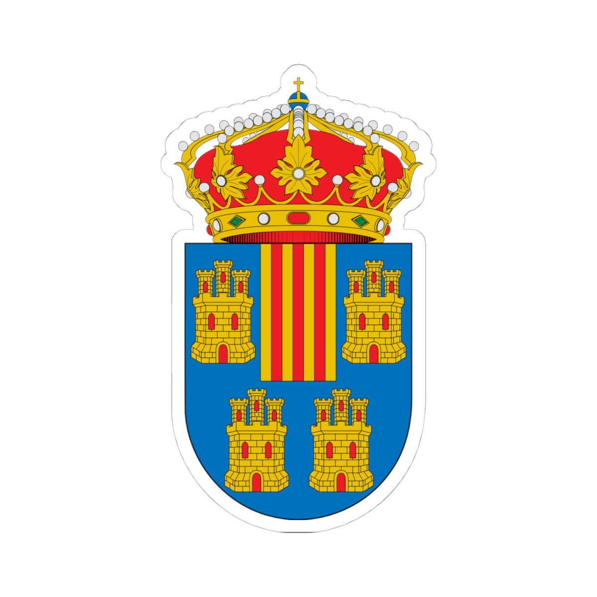 Escudo de Lascuarre (Spain) (Coat of Arms) STICKER Vinyl Kiss-Cut Decal