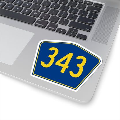 PR secondary 343 (Puerto Rico) (Road Sign) STICKER Vinyl Kiss-Cut Decal