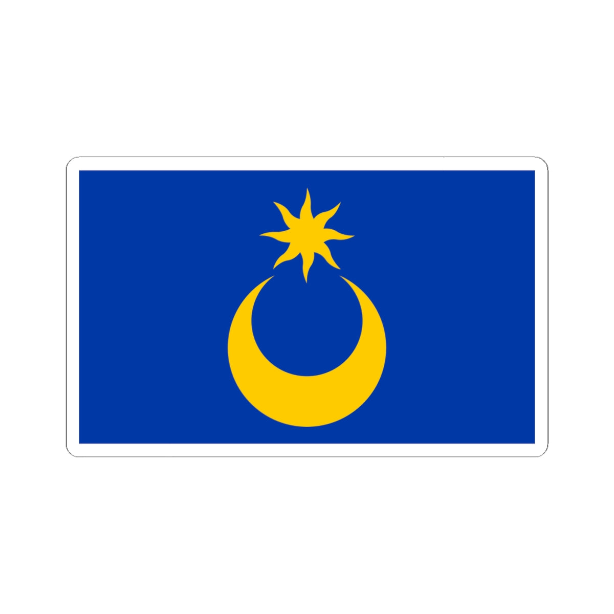 City Flag of Portsmouth (England) STICKER Vinyl Kiss-Cut Decal