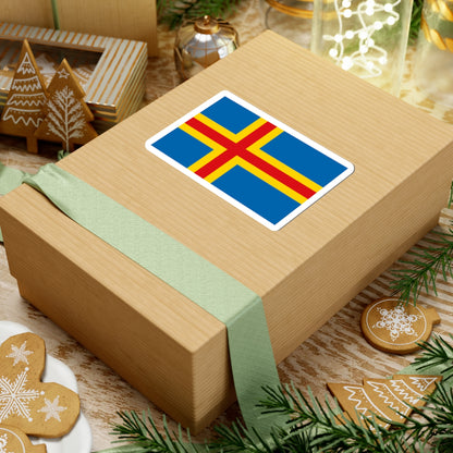 Flag of Åland (Finland) STICKER Vinyl Kiss-Cut Decal