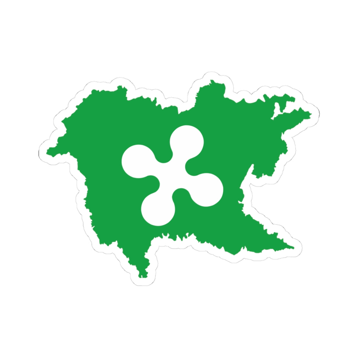 Flag map of Greater Lombardy (Italy) STICKER Vinyl Kiss-Cut Decal