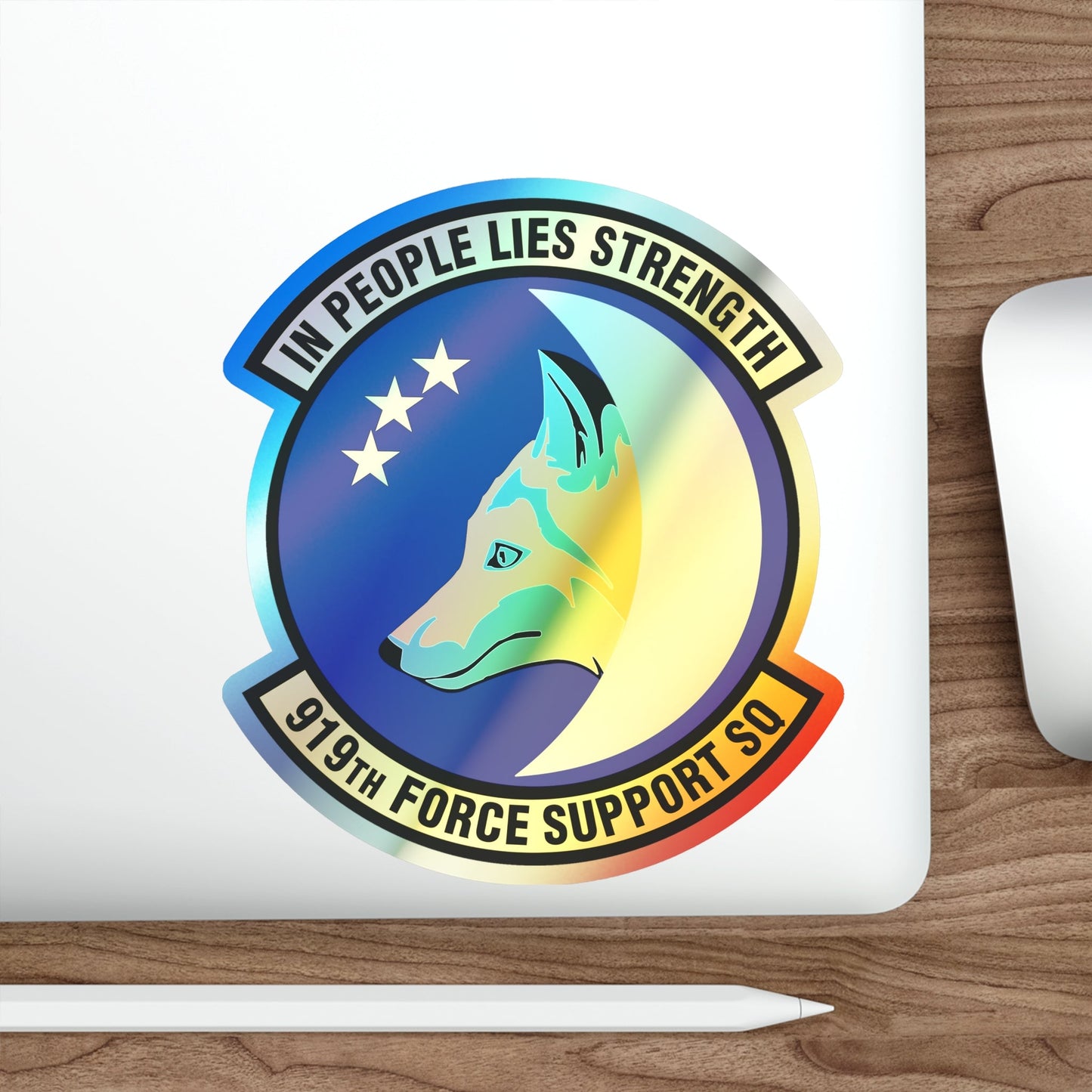 919th Force Support Squadron (U.S. Air Force) Holographic STICKER Die-Cut Vinyl Decal-The Sticker Space