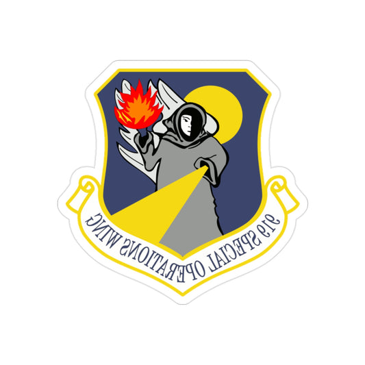 919th Special Operations Wing (U.S. Air Force) REVERSE PRINT Transparent STICKER-2" × 2"-The Sticker Space