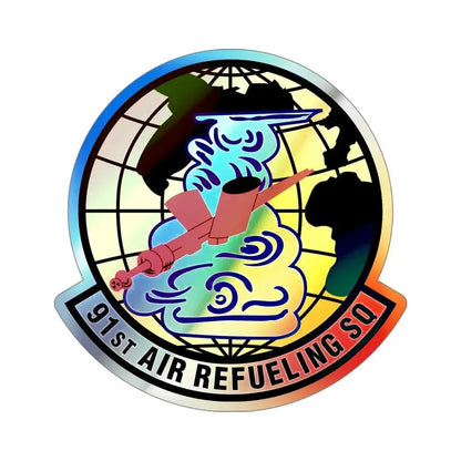 91st Air Refueling Squadron (U.S. Air Force) Holographic STICKER Die-Cut Vinyl Decal - The Sticker Space