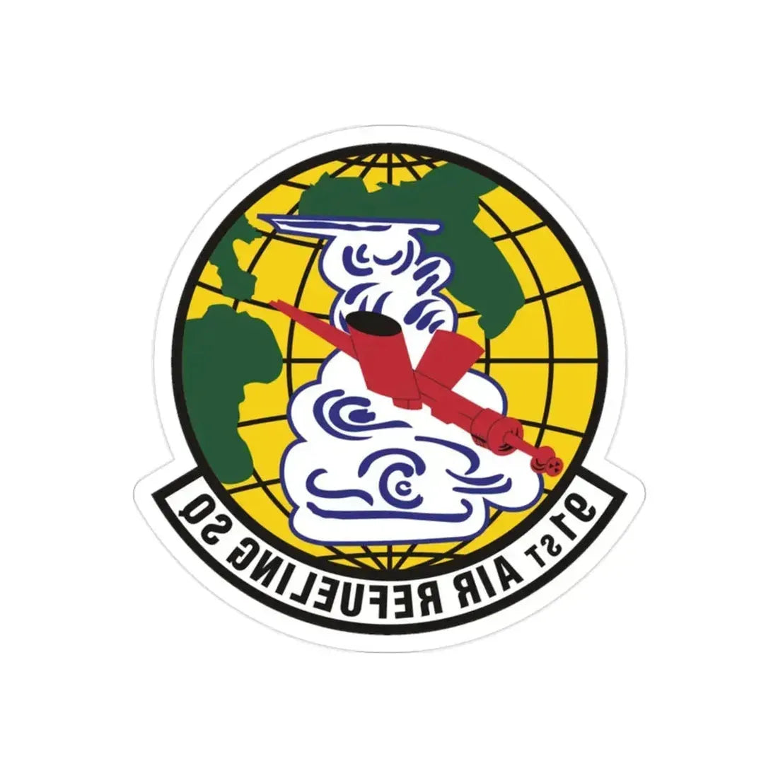 91st Air Refueling Squadron (U.S. Air Force) REVERSE PRINT Transparent Die-Cut STICKER - The Sticker Space