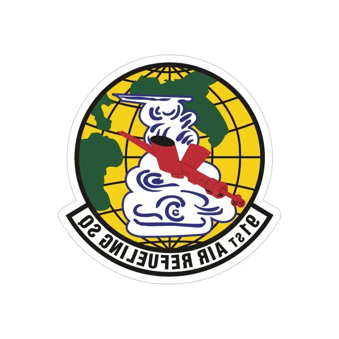 91st Air Refueling Squadron (U.S. Air Force) REVERSE PRINT Transparent Die-Cut STICKER - The Sticker Space