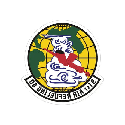 91st Air Refueling Squadron (U.S. Air Force) REVERSE PRINT Transparent Die-Cut STICKER - The Sticker Space