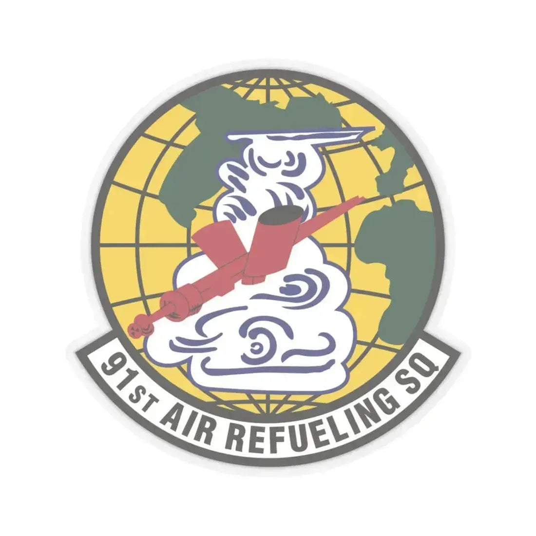 91st Air Refueling Squadron (U.S. Air Force) STICKER Vinyl Kiss-Cut Decal 6 Inch Transparent - The Sticker Space