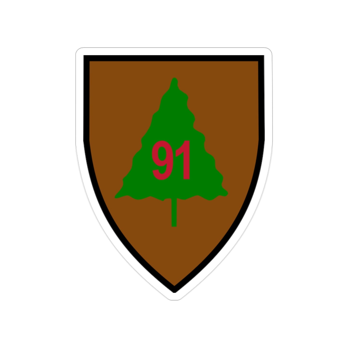 91st Infantry Division (U.S. Army) Transparent STICKER Die-Cut Vinyl Decal-2 Inch-The Sticker Space