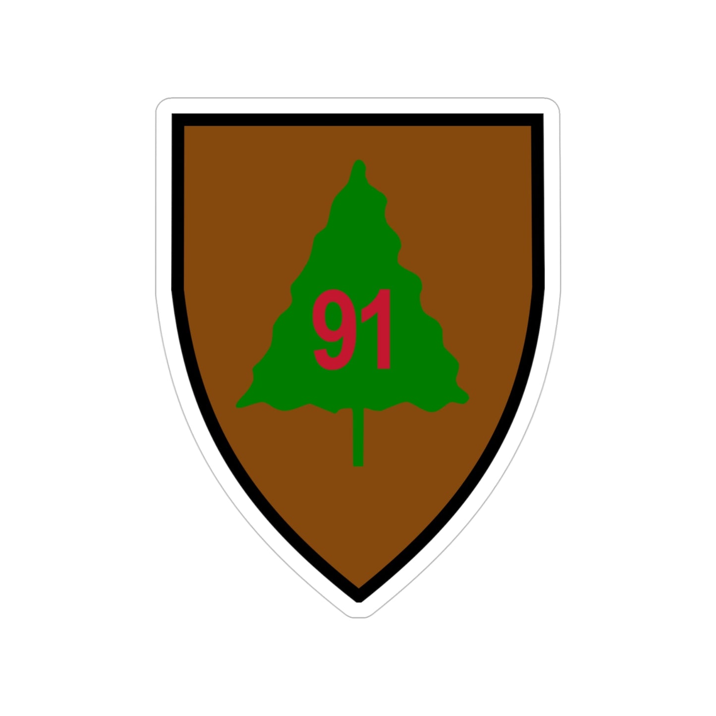 91st Infantry Division (U.S. Army) Transparent STICKER Die-Cut Vinyl Decal-4 Inch-The Sticker Space