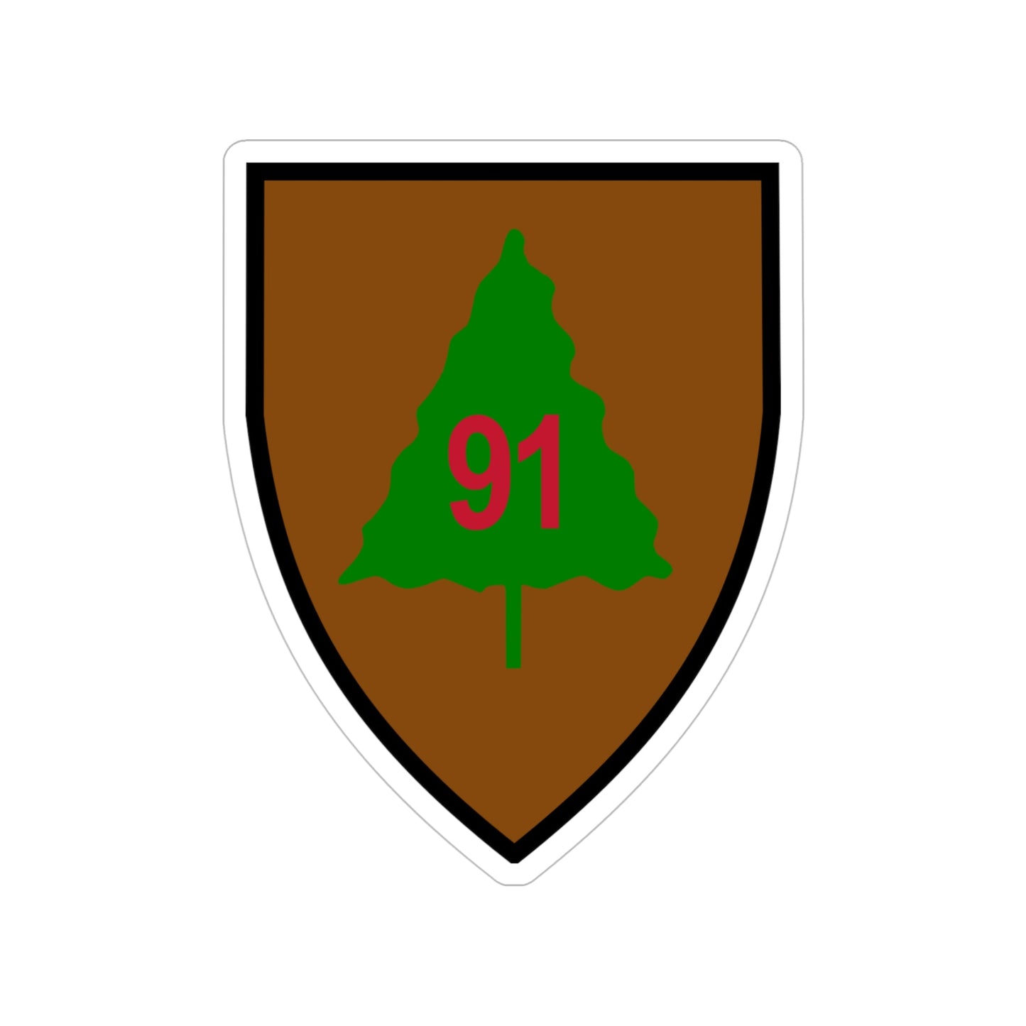 91st Infantry Division (U.S. Army) Transparent STICKER Die-Cut Vinyl Decal-5 Inch-The Sticker Space