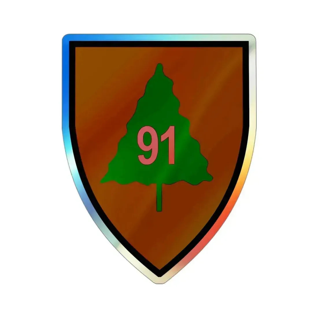 91st Infantry Division (U.S. Army) Holographic STICKER Die-Cut Vinyl Decal 3 Inch Holographic - The Sticker Space