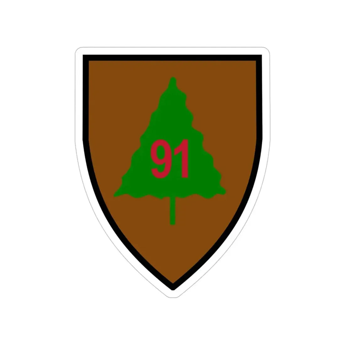91st Infantry Division (U.S. Army) Transparent STICKER Die-Cut Vinyl Decal - The Sticker Space