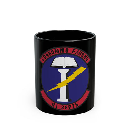 91st Security Support Squadron (U.S. Air Force) Black Coffee Mug-11oz-The Sticker Space