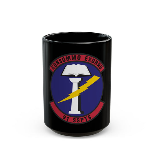 91st Security Support Squadron (U.S. Air Force) Black Coffee Mug-15oz-The Sticker Space