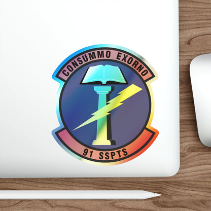 91st Security Support Squadron (U.S. Air Force) Holographic STICKER Die-Cut Vinyl Decal-The Sticker Space