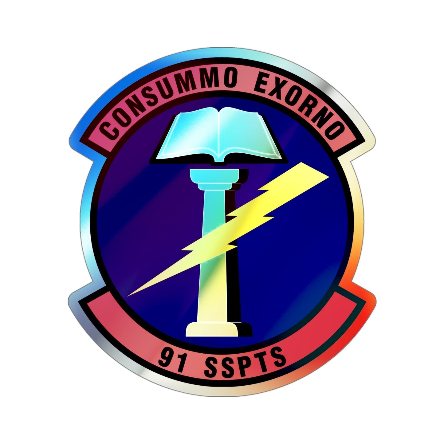 91st Security Support Squadron (U.S. Air Force) Holographic STICKER Die-Cut Vinyl Decal-4 Inch-The Sticker Space