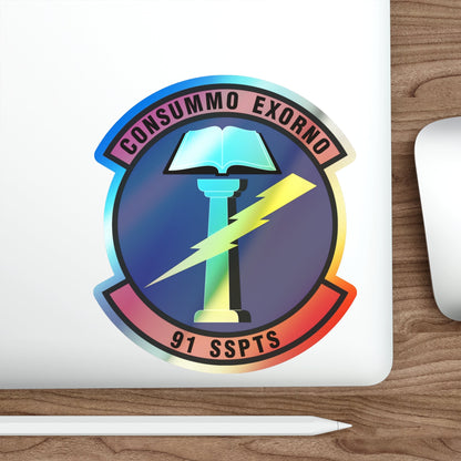 91st Security Support Squadron (U.S. Air Force) Holographic STICKER Die-Cut Vinyl Decal-The Sticker Space