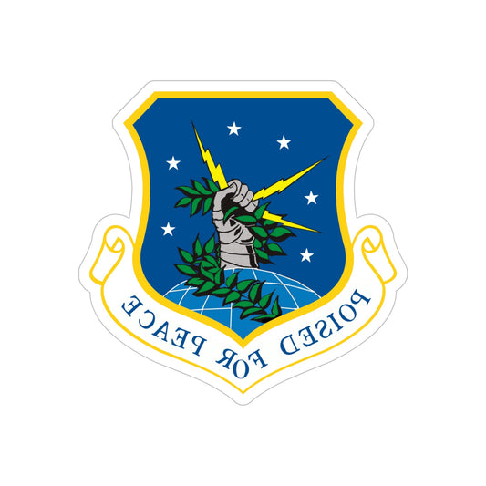 91st Space Wing (U.S. Air Force) REVERSE PRINT Transparent STICKER-6" × 6"-The Sticker Space