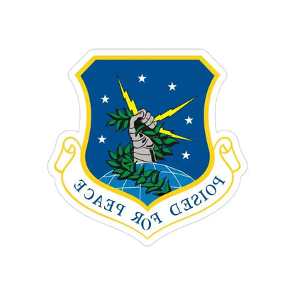 91st Space Wing (U.S. Air Force) REVERSE PRINT Transparent Die-Cut STICKER 4 Inch Die-Cut Transparent - The Sticker Space
